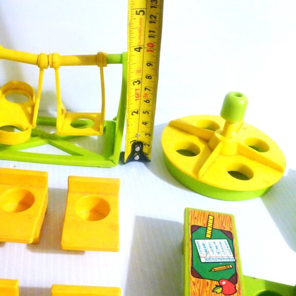 Vintage Fisher Price SCHOOL HOUSE Fisher Price PLAY GROUND Desk Pre-School - Picture 6 of 15